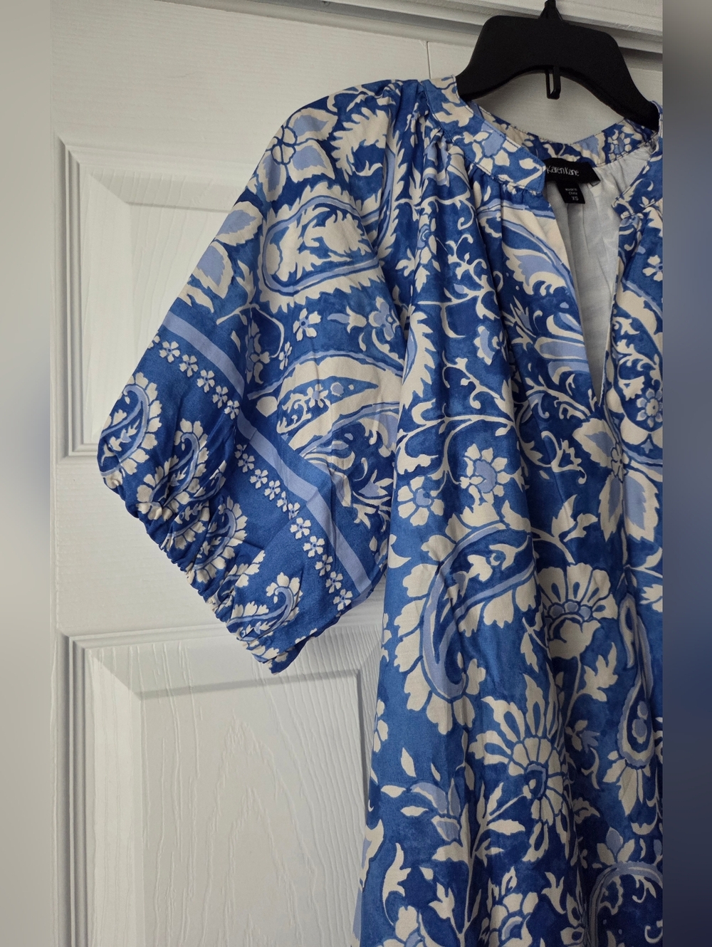 NWOT Karen Kane Puff Sleeve Cotton Peasant Dress Size XS - Picture 5 of 12